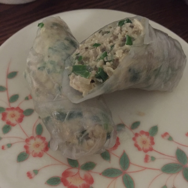 ライスペーパーを使ったヘルシー蒸し春巻き レシピ 作り方 By Amazake06 楽天レシピ